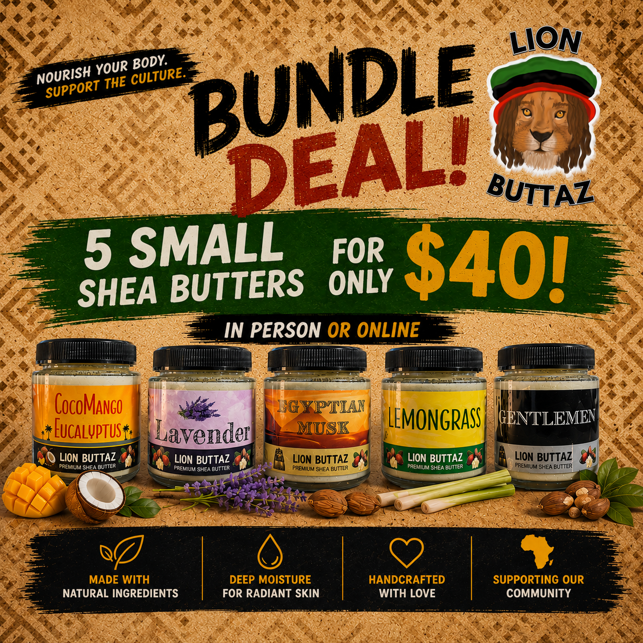 5-Pack Shea Butter Bundle