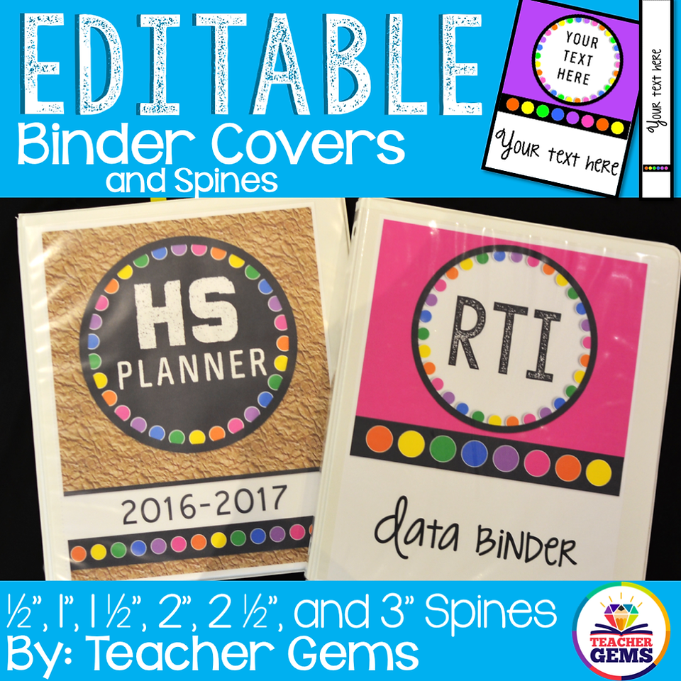 Editable Binder Covers