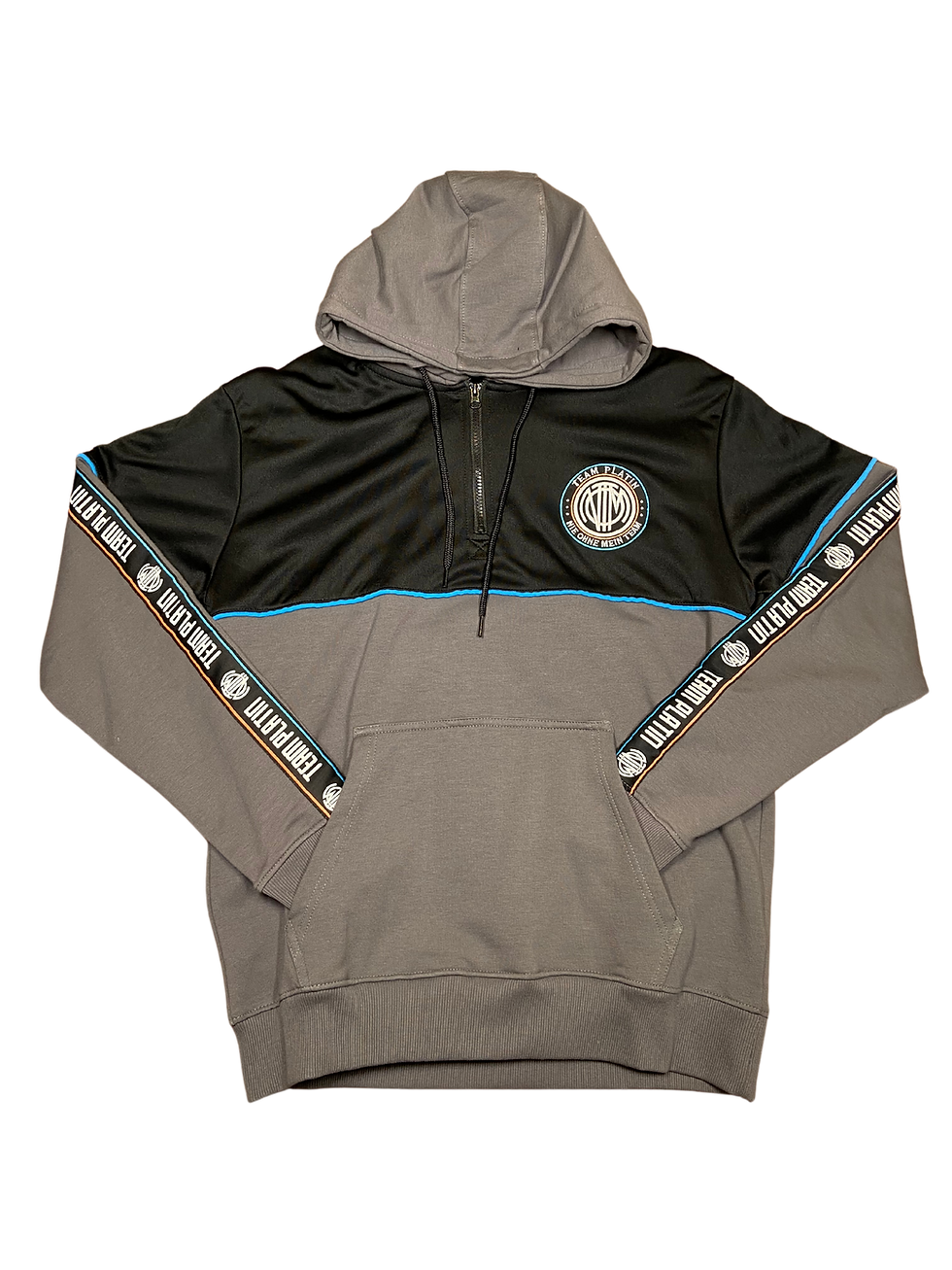 Team Platin - Kapuzenjacke Grau/Schwarz