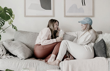 Girls talking and enjoying a leisurely t