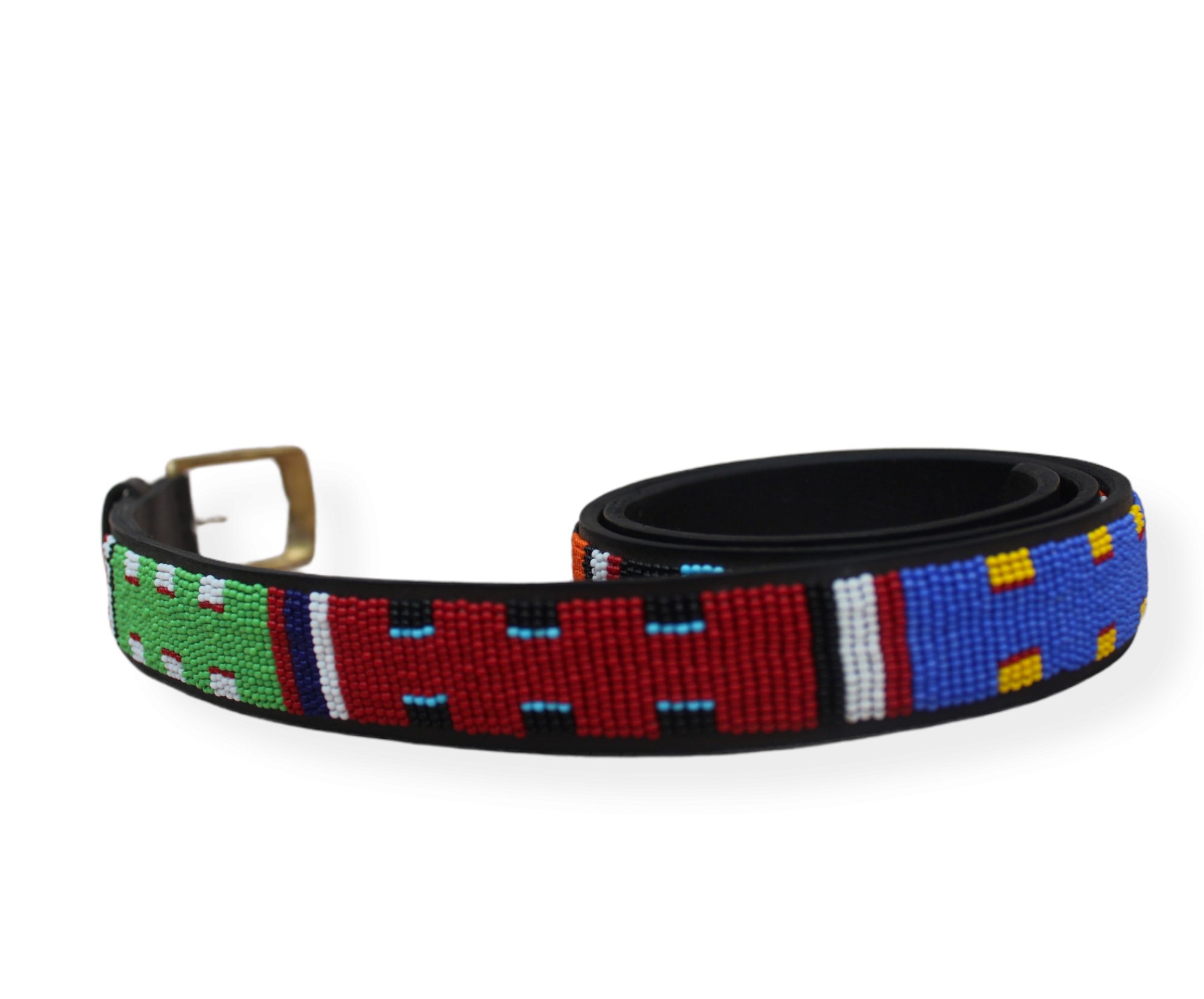 Beaded Maasai Leather Belt 
