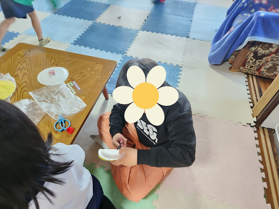 紙皿で作るコマ作り