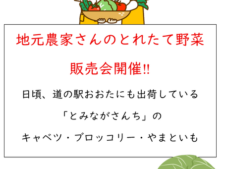 地元農家野菜販売会開催