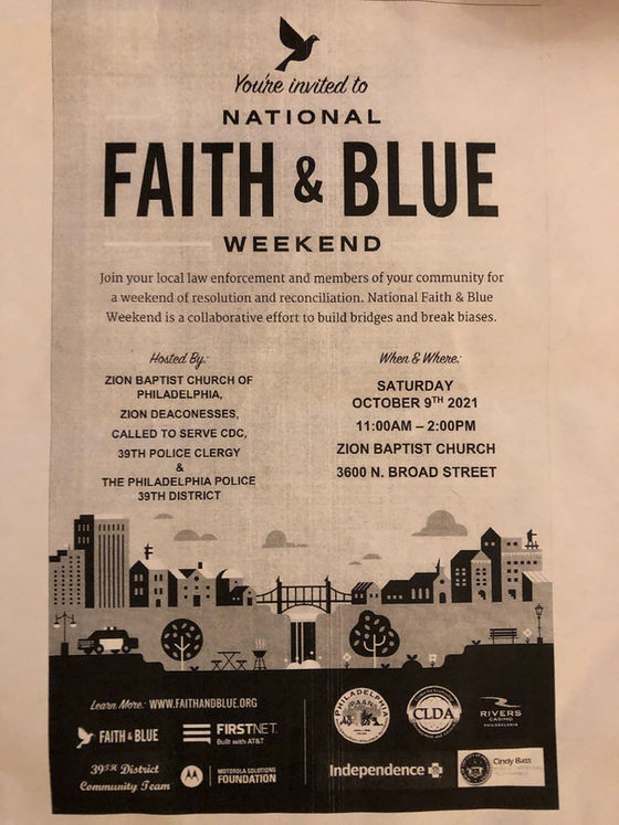National Faith & Blue Weekend