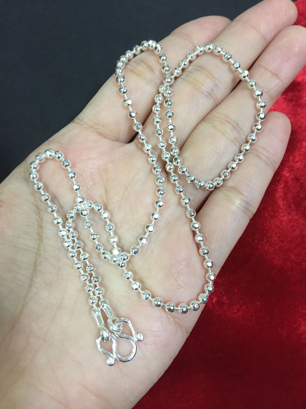 ภาพขนาดย่อ: ซื้อสดสร้อยคอเงินแท้ ยาว 25 cm