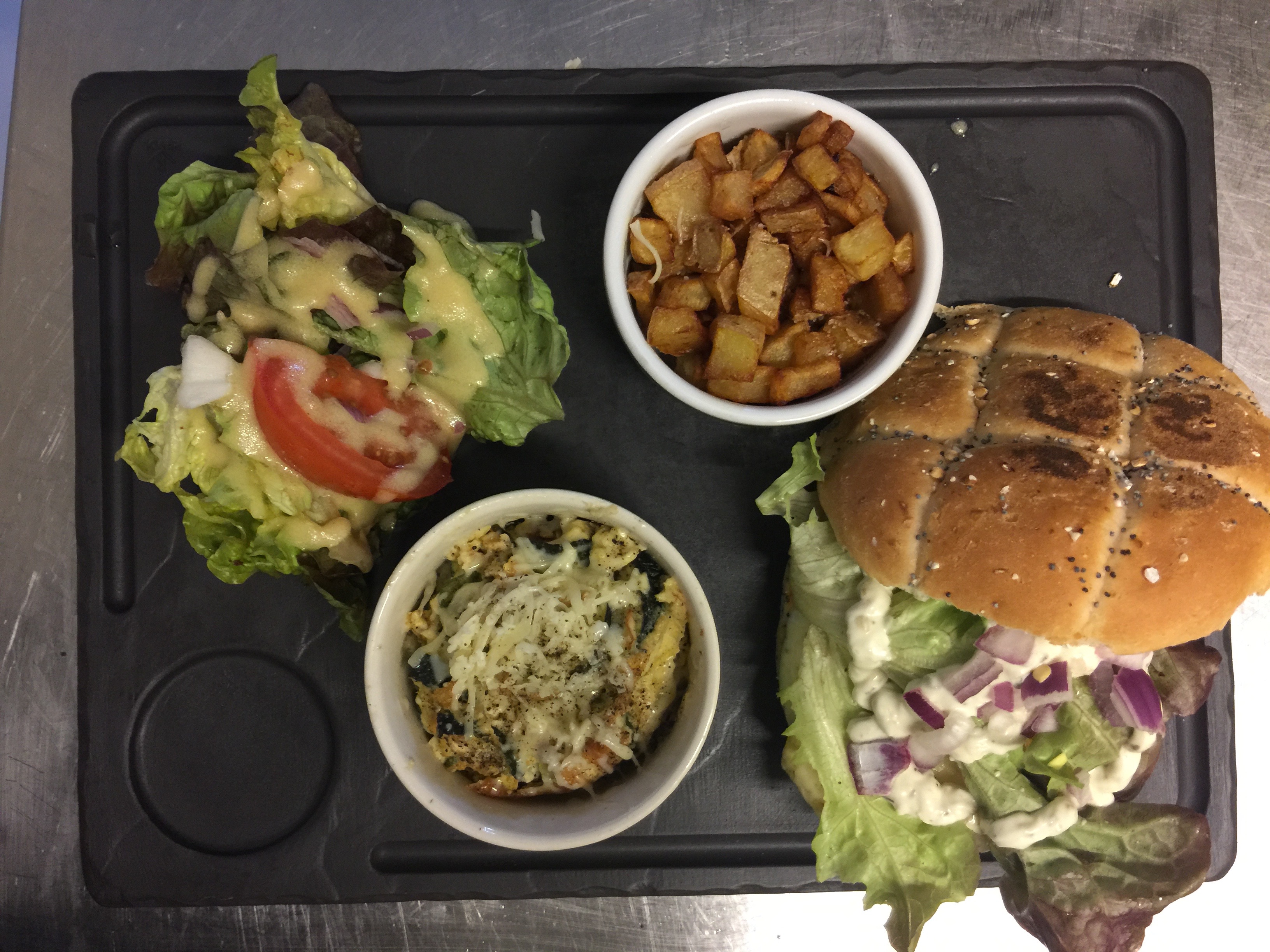 Burger cuisiné