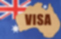 National concept of Australia. On the flag of Australia lies the contour of the map of the