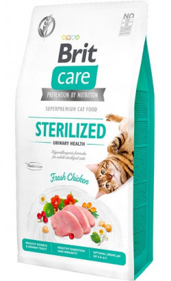 Ração Brit Care Cat Grain Free Sterilised Urinary Health Chicken & Peas 7 kg