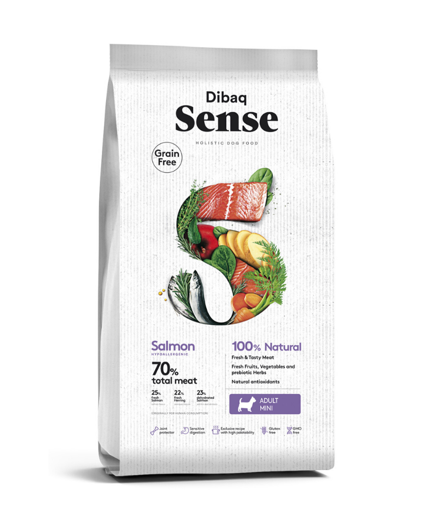 Ração para cães Dibaq Sense Grain Free SALMON MINI 0,5 kg