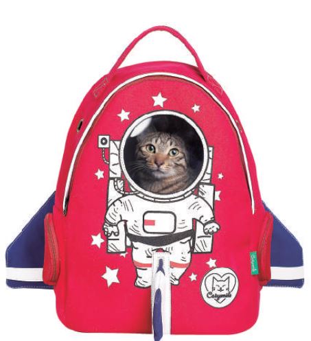 Mochila para gatos Rocket Space - Vermelha
