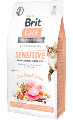 Brit Care Cat Grain Free Sensitive Healthy Digestion Turkey & Salmon 7 kg