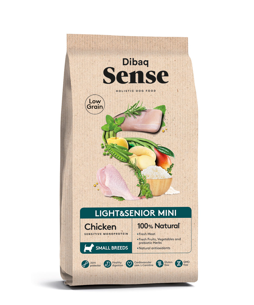 Ração cães Dibaq Sense Low Grain LIGHT & SENIOR MINI (Chicken) 0,5 kg