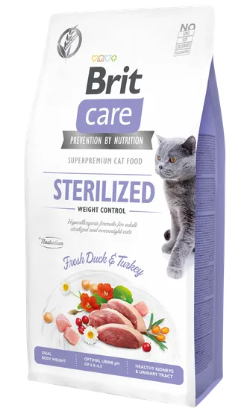 Ração Brit Care Cat Grain Free Sterilised Weight Control Duck & Turkey 7 kg