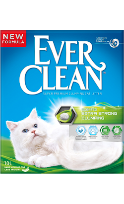 Areia Auto Aglomerante Ever Clean Extra Strong Scented 10 Litros