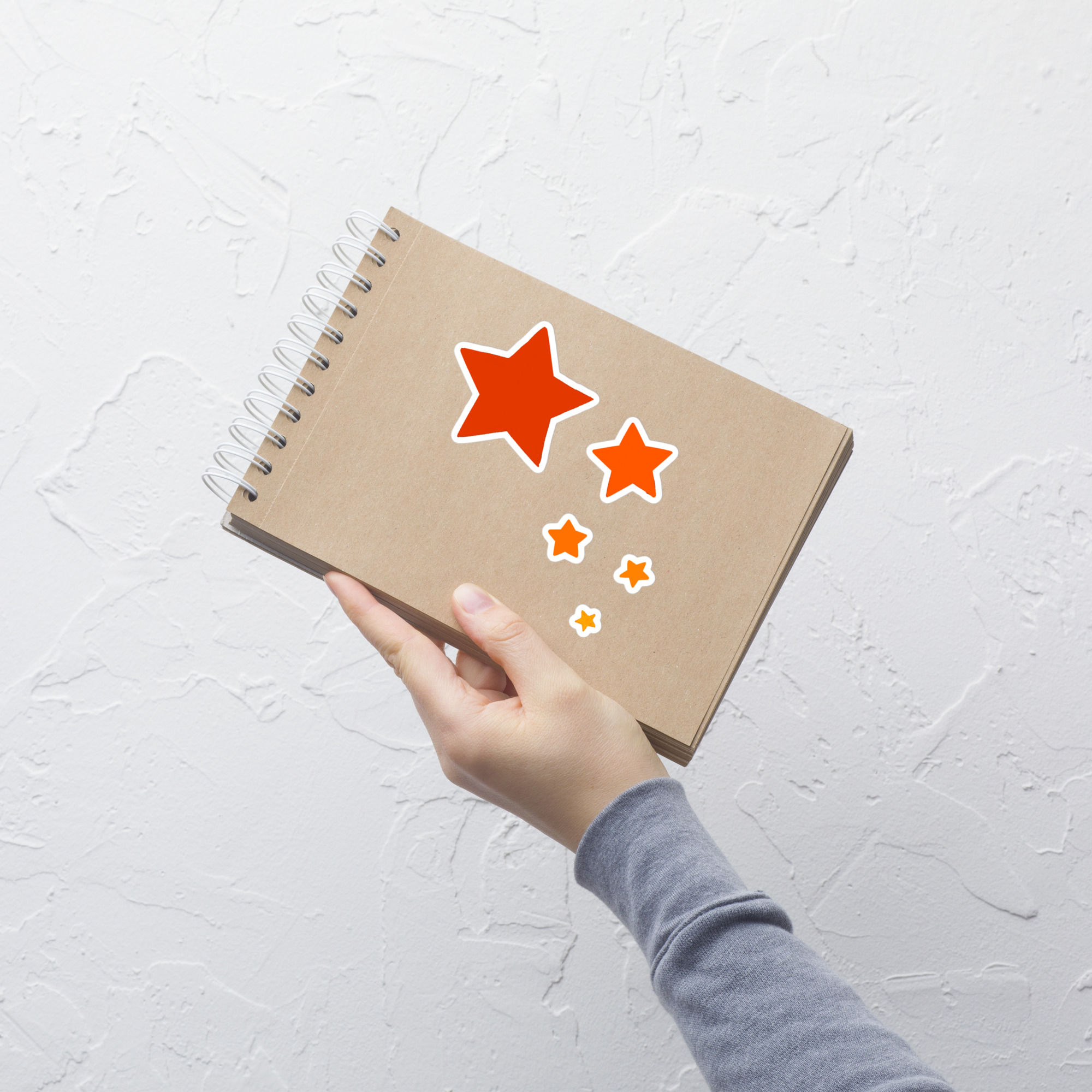 Orange Star Stickers