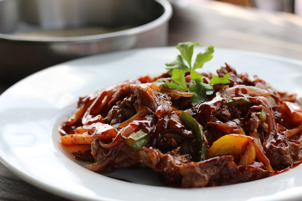 Fajitas de res bbq