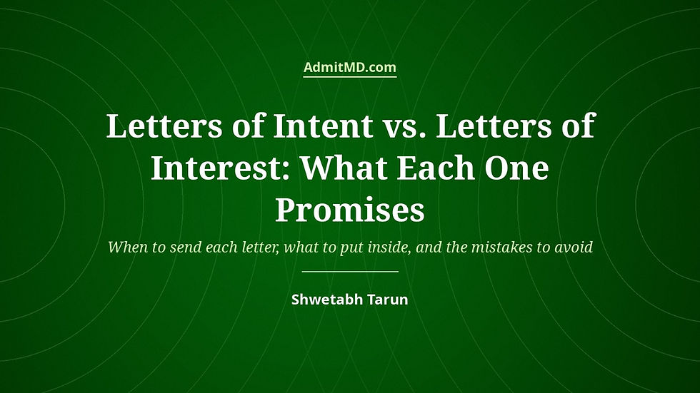 Letters of Intent vs. Letters of Interest: What Each One Promises - AdmitMD