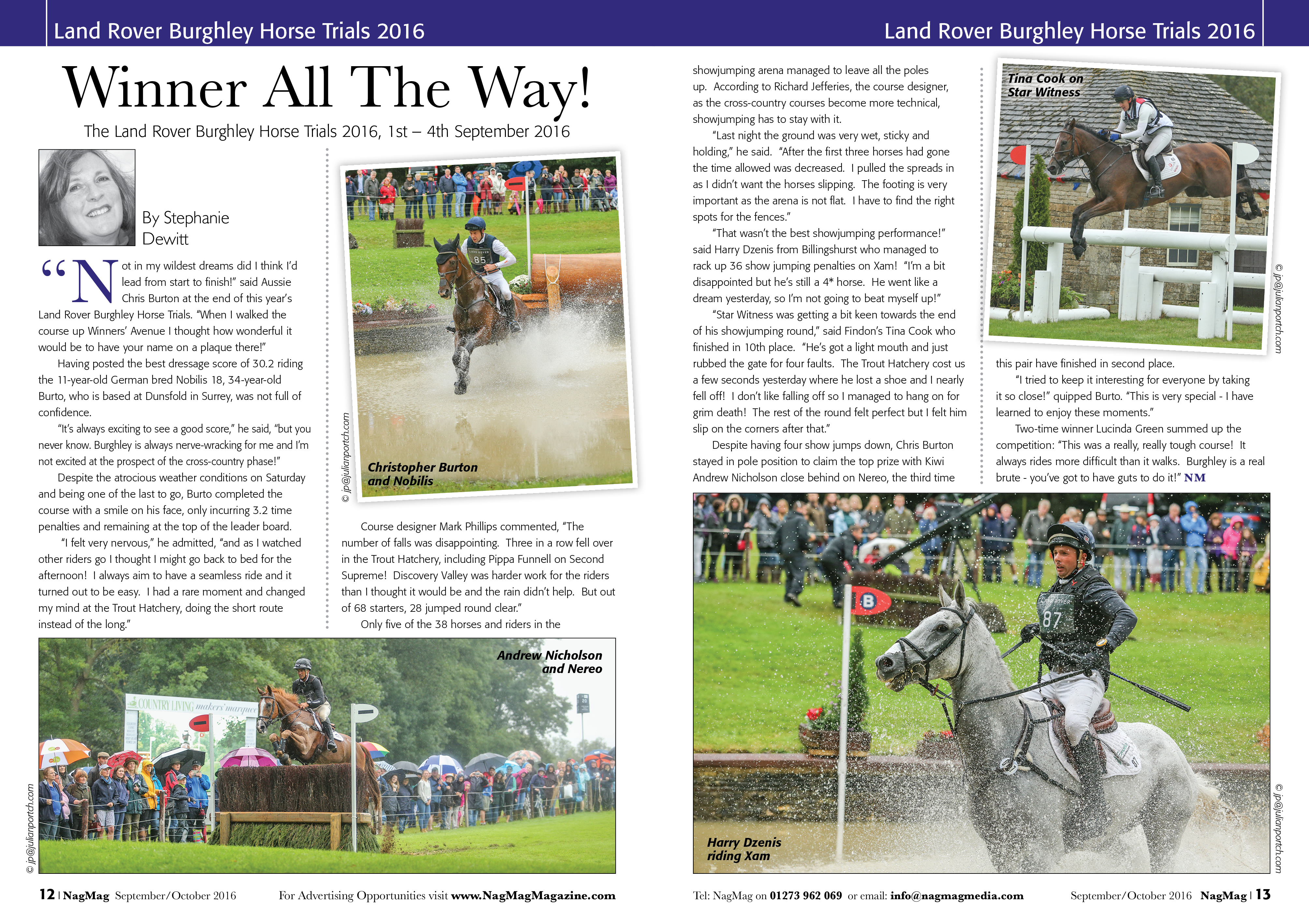 NagMag September 16 Burghley Spread for Julian