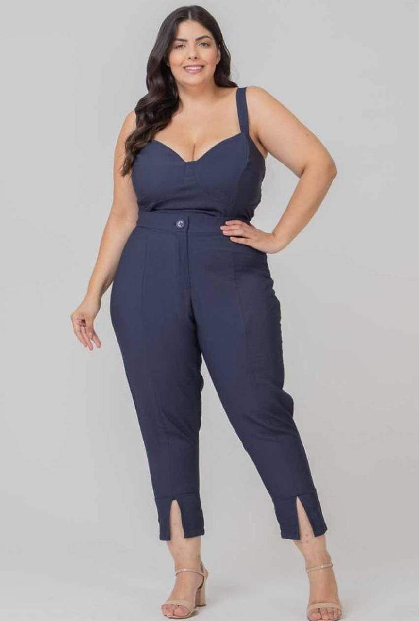 Miniatura: Cropped alfaiataria azul