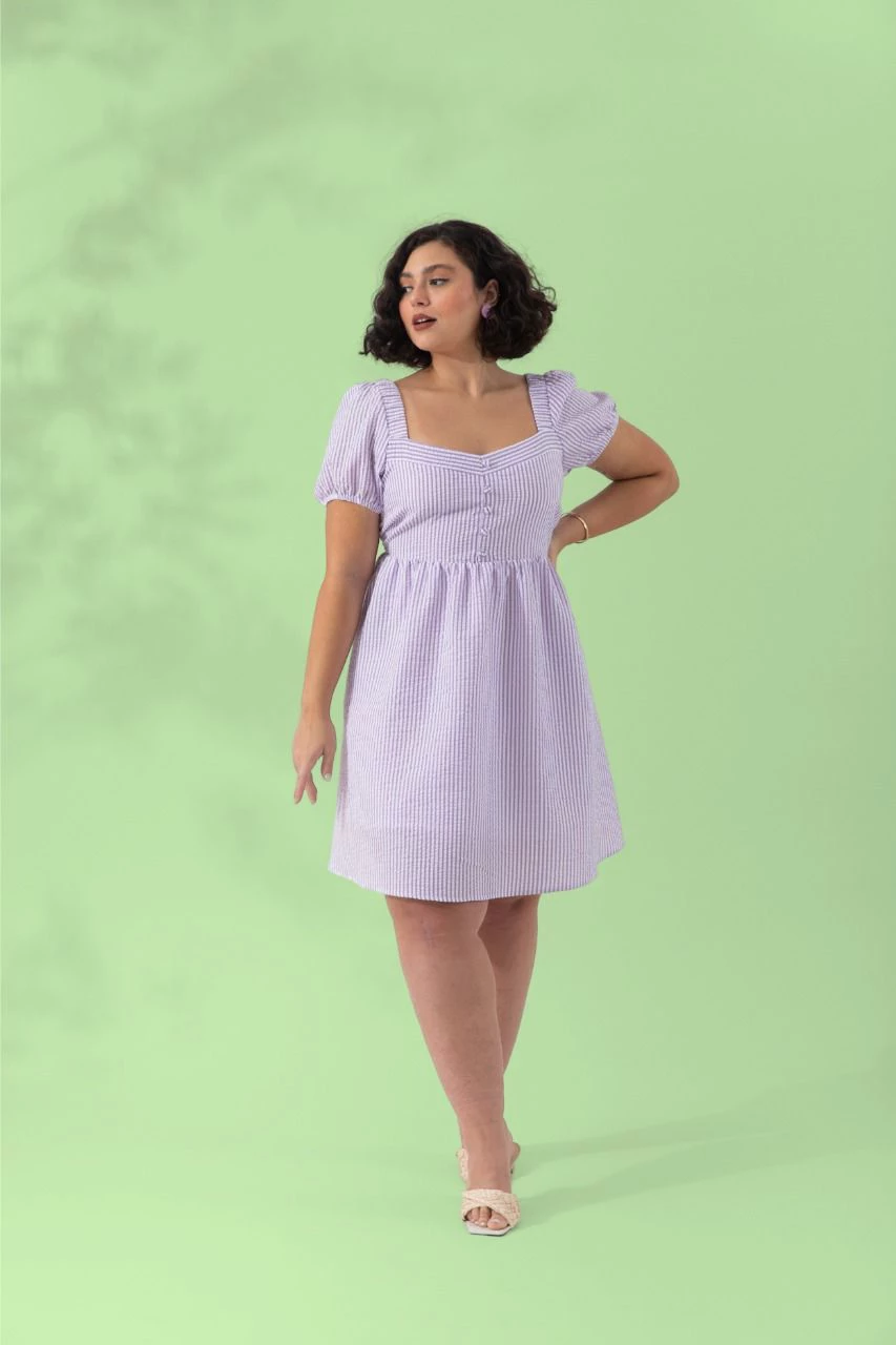 Miniatura: Vestido Lilás com bolso
