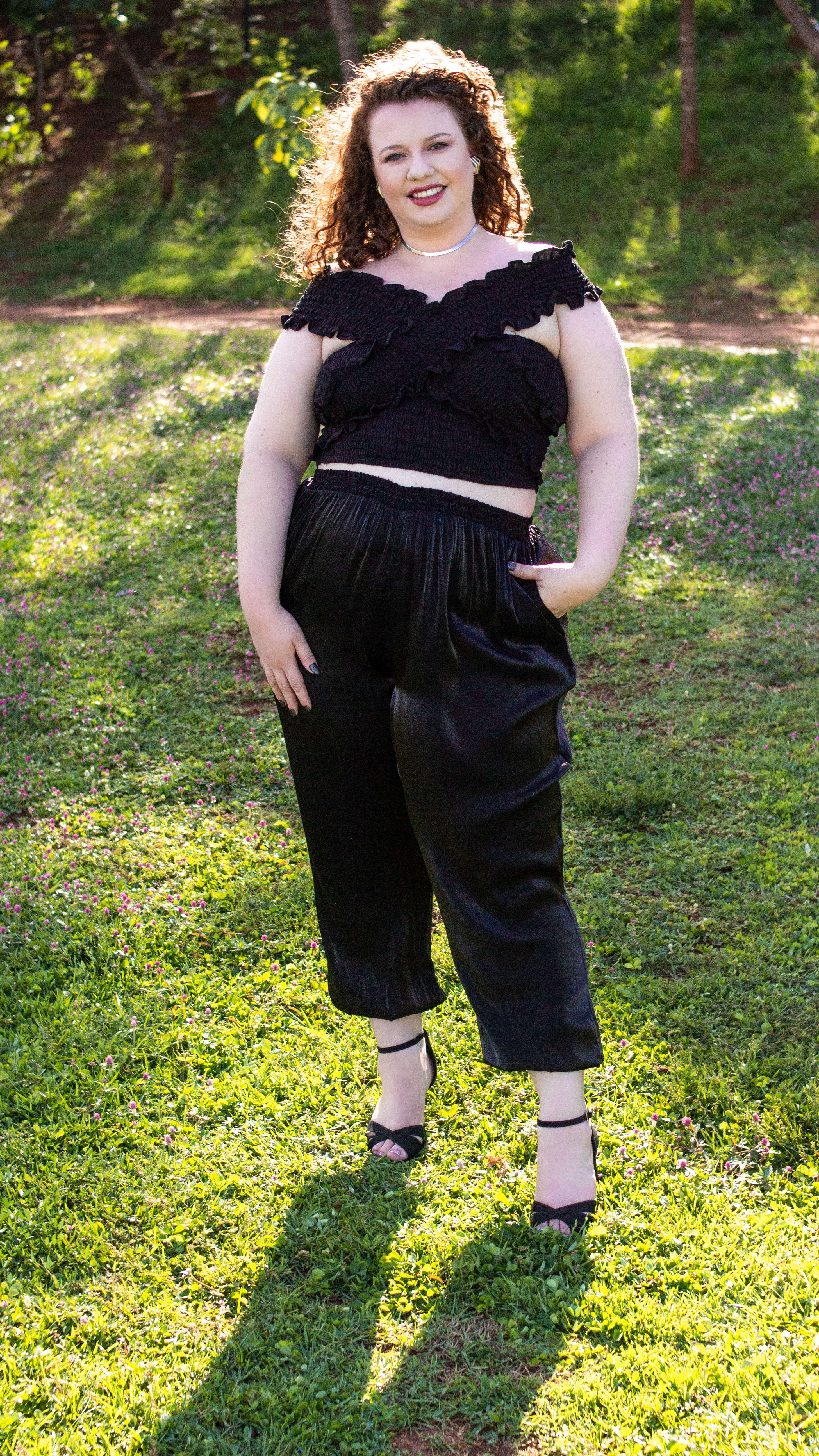 Calça jogger brilho