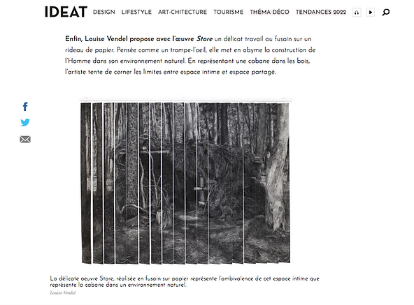 Article de Presse Artiste Louise Vendel Ideat
