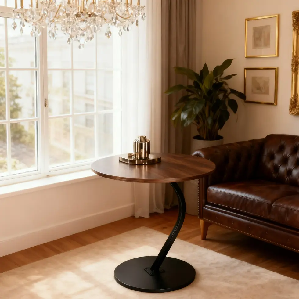 Thumbnail: PinkSheep Small Round Side Table End Table Coffee Table Drink Table