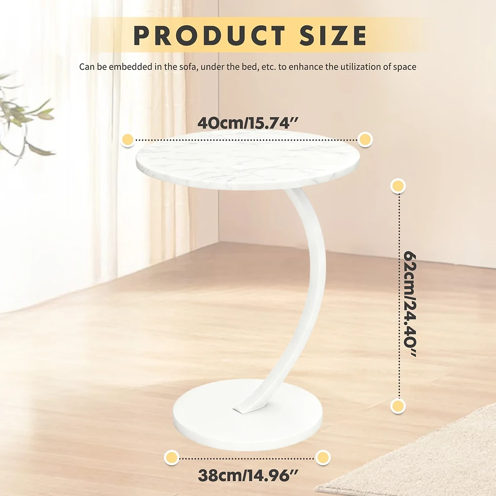 Thumbnail: PinkSheep Small Round Side Table End Table Coffee Table Drink Table