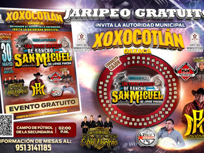 ¡El jaripeo se vive en grande en Santa Cruz Xoxocotlán!