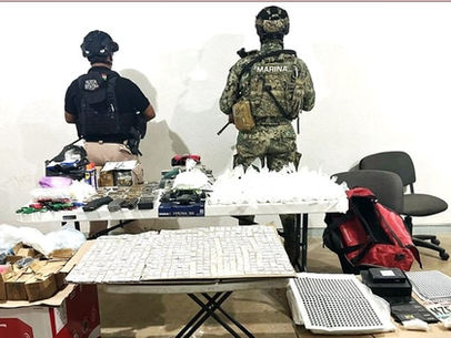 Desmantela Policía Estatal y Semar centro de distribución de drogas en Santiago Etla