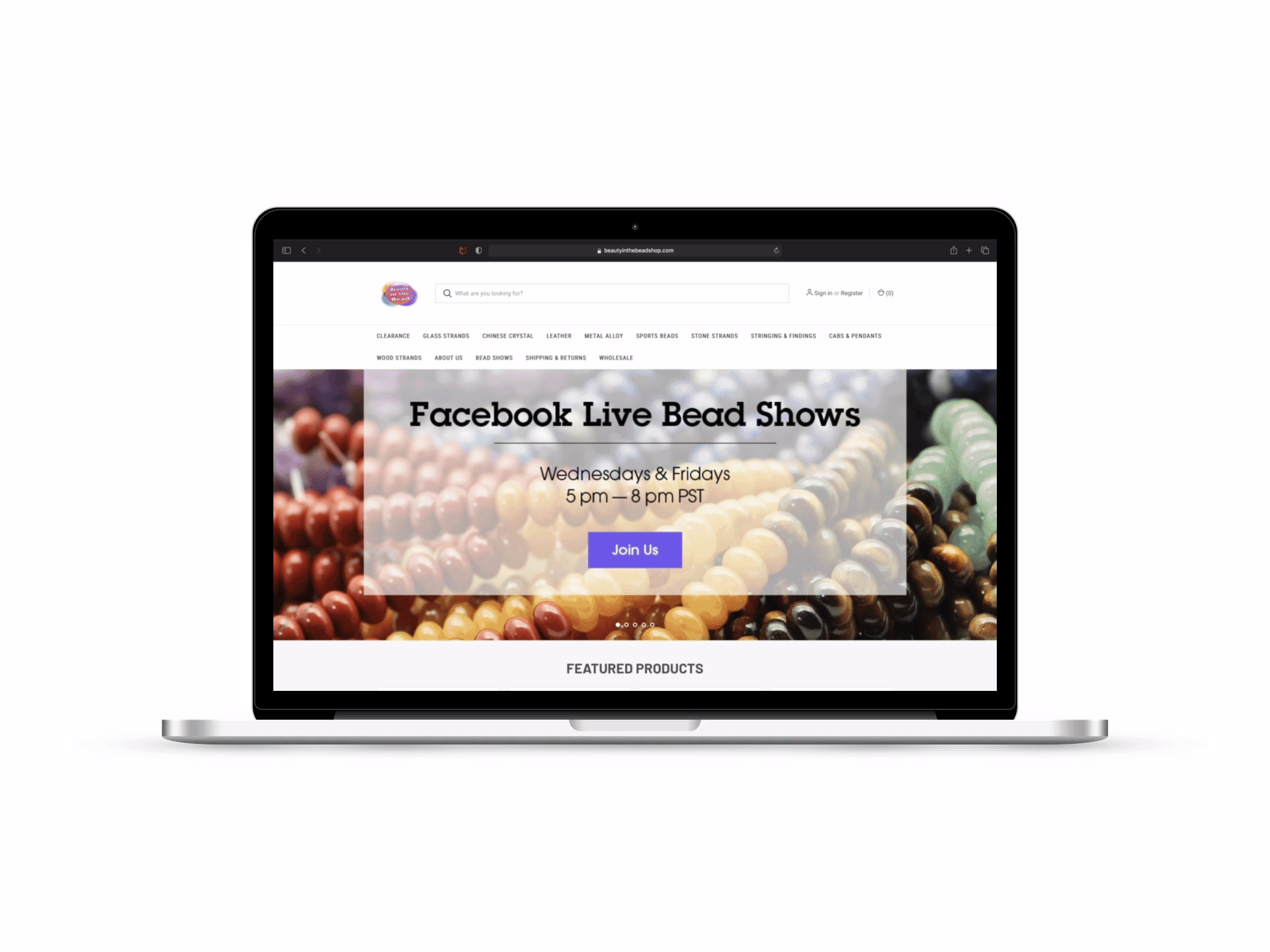 Beauty in The Bead Website