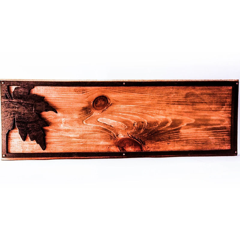 תמונה ממוזערת: שלט לבית מסגרת עלה מייפל