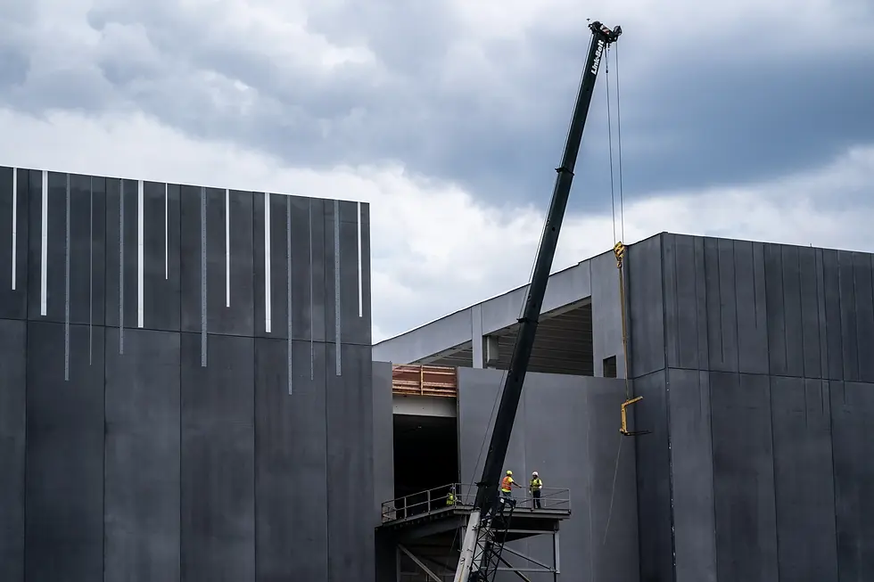 A construction crew works on a CloudHQ data center on July 17, 2024, in Ashburn, Virginia. | Nathan Howard/Getty Images