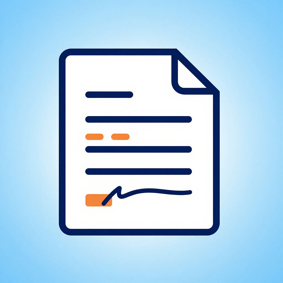 Document icon representing transparent repair rates and service agreements