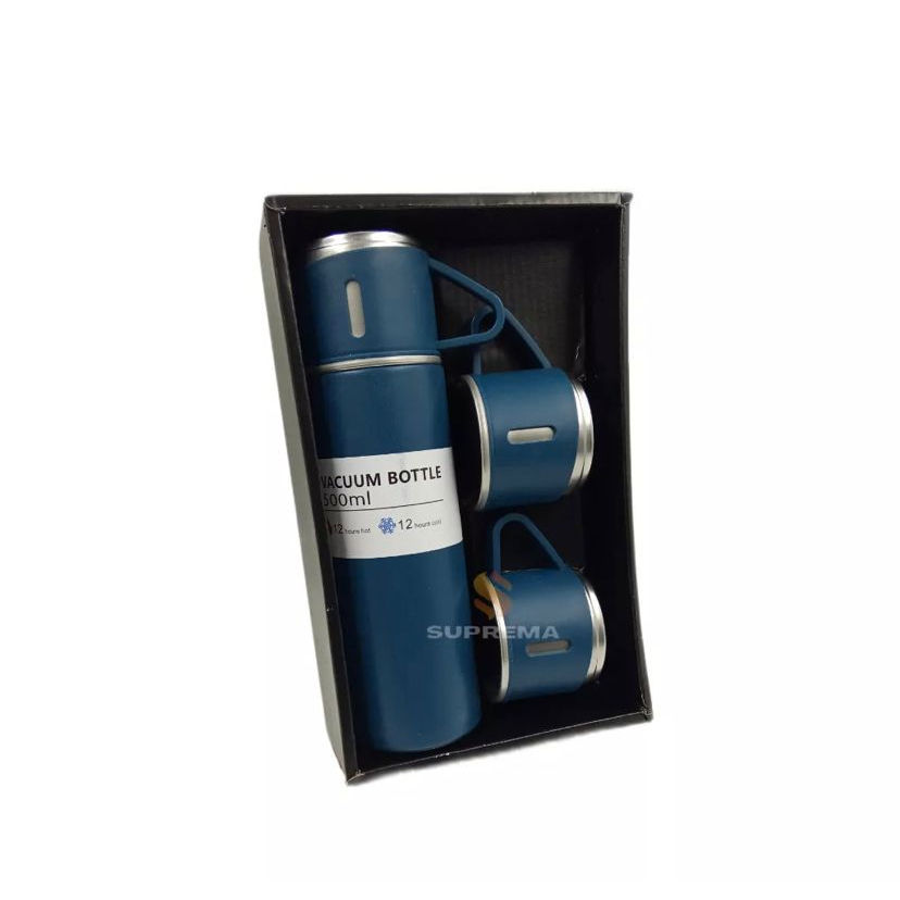 Miniatura: Kit Garrafa Térmica Vacuum Flask Set 500ml Com 3 Xícaras