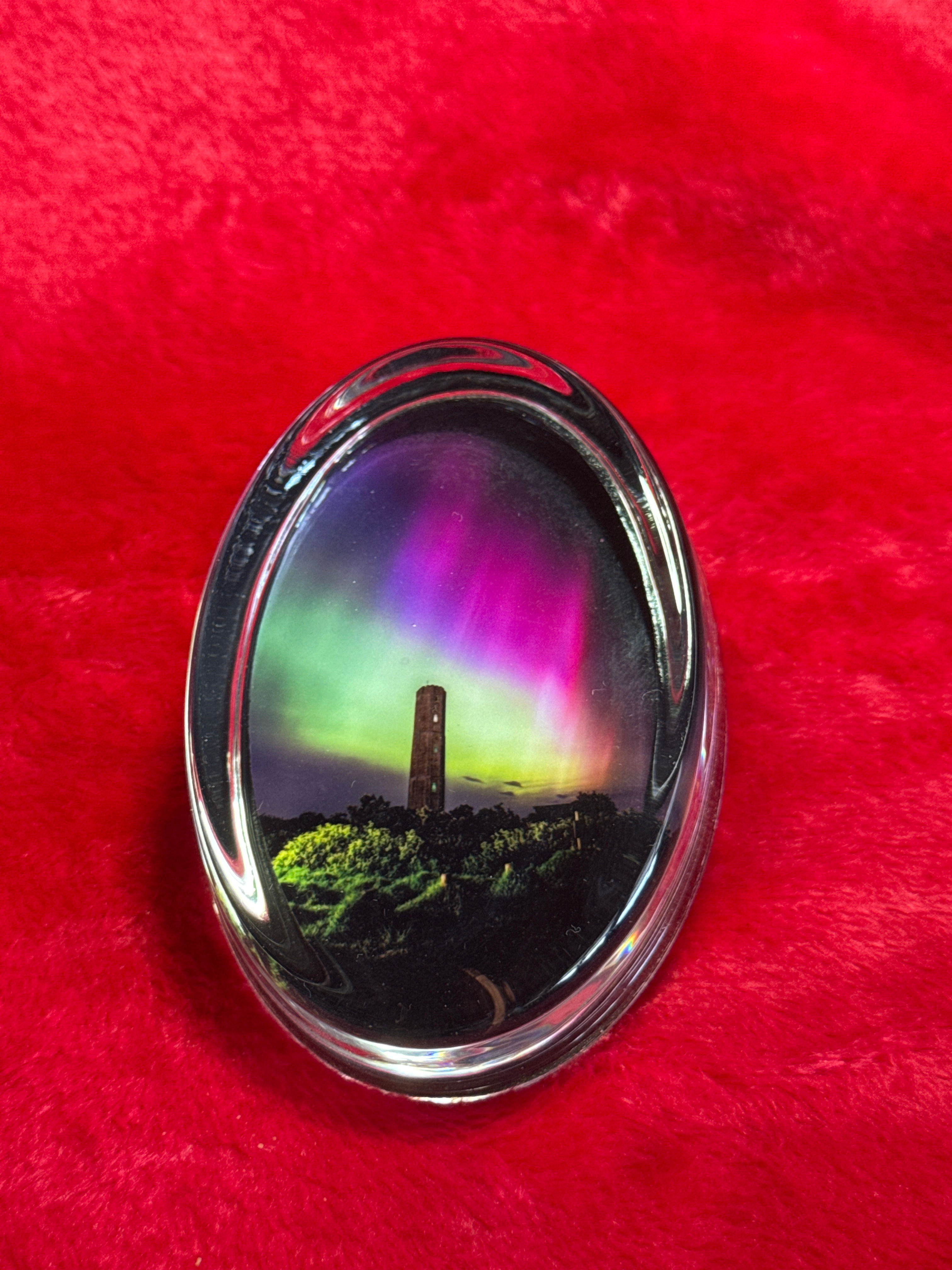 Naze Tower Northern lights Paperweight 