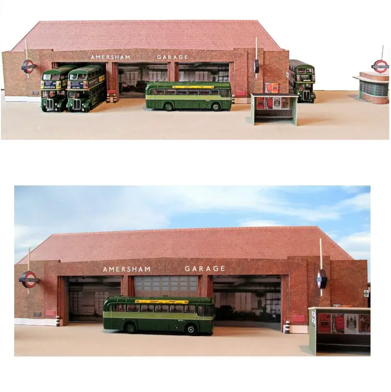 MA Amersham LT country bus garage 1/76