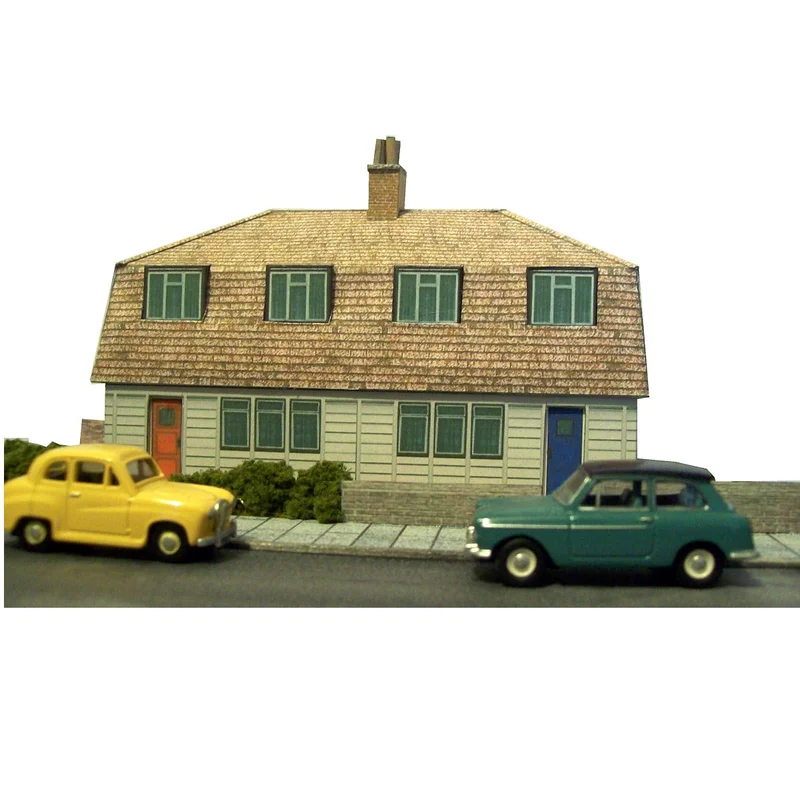 SEMC Two pairs of precast concrete semi detached houses 1/76 Kingsway