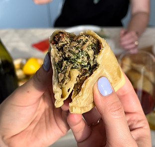 Creamy spinach empanada