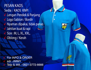pesan kaos knpi- Komite Nasional Pemuda Indonesia