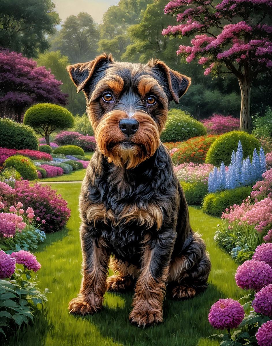 Thumbnail: Brown and Rust Mixed Breed Dogs Portrait Paintings