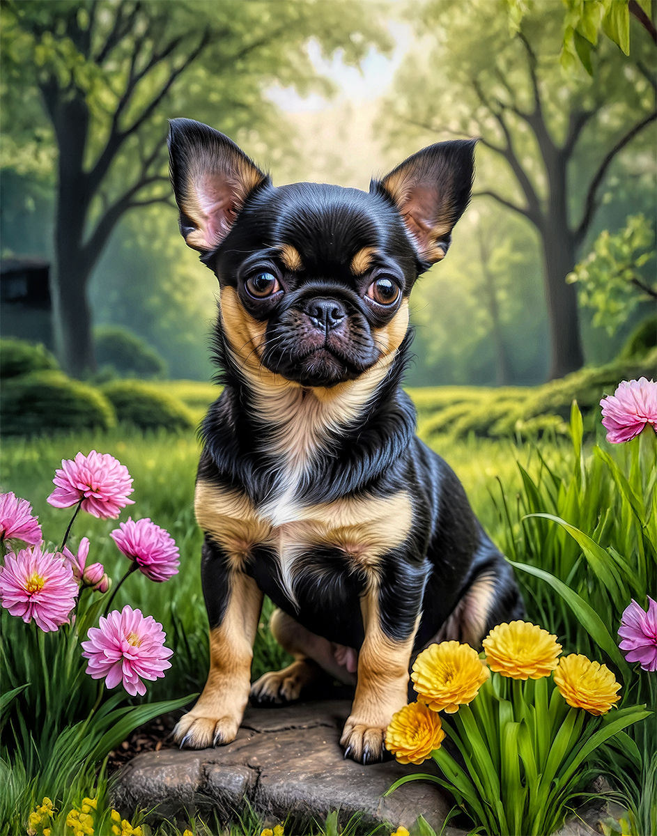 Thumbnail: Chug Puppy Portrait Paintings
