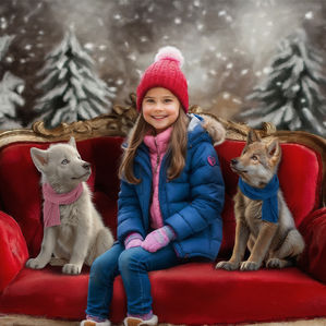 Custom Children and Baby Wild Animal Portrait Paintings