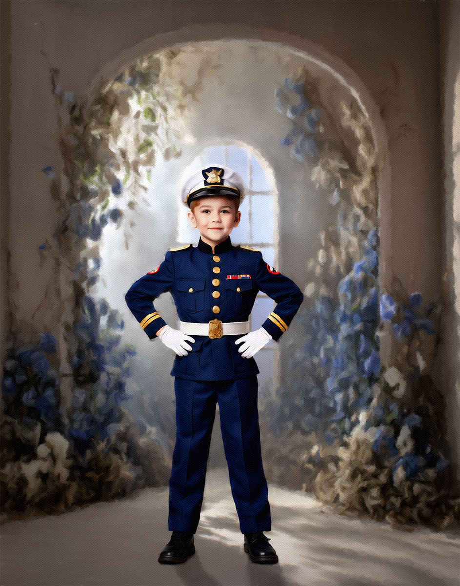 Thumbnail: Coast Guard Military Child Fantasy Customized Photo Paintings