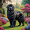 Thumbnail: Newfoundland Dog and Puppies Portrait Paintings