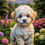 Thumbnail: Maltipoo Dog and Puppies Portrait Painting