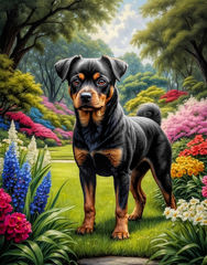 Black and Rust Pinscher Mix
