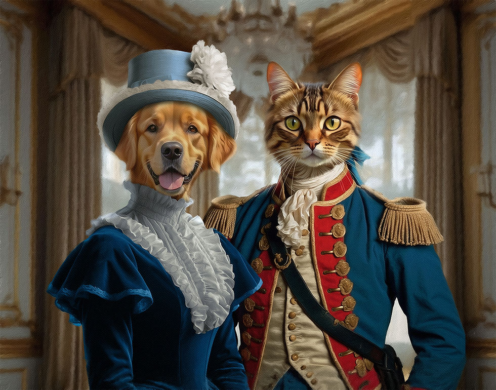 Thumbnail: Vintage Military Costume Period Style Custom Pet Painting