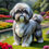 Thumbnail: Shih Tzu Dog and Puppies Portrait Paintings