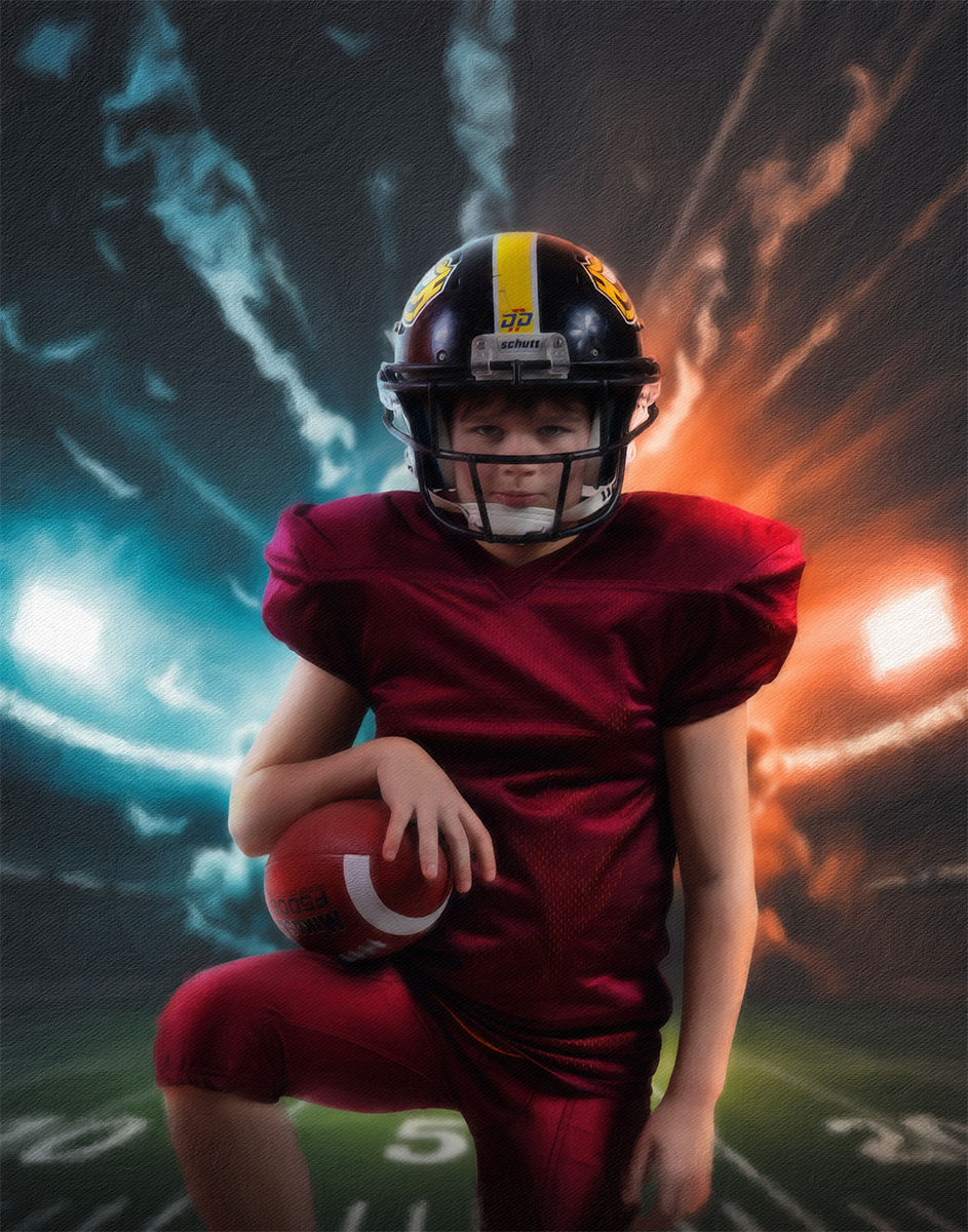 Thumbnail: Football Customized Photo Paintings on Canvas
